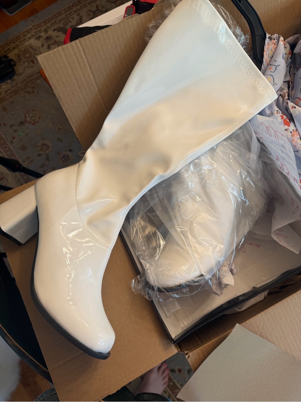 11W white boots